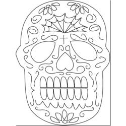 Dessin à colorier: Jour des Morts (Fêtes et Occasions spéciales) #60207 - Coloriages à imprimer