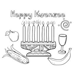 Dessin à colorier: Kwanzaa (Fêtes et Occasions spéciales) #60412 - Coloriages à imprimer