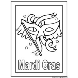 Dessin à colorier: Mardi Gras (Fêtes et Occasions spéciales) #60613 - Coloriages à imprimer
