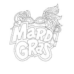 Dessin à colorier: Mardi Gras (Fêtes et Occasions spéciales) #60735 - Coloriages à imprimer