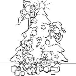 Dessin à colorier: Noël (Fêtes et Occasions spéciales) #54967 - Coloriages à Imprimer Gratuits