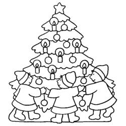 Dessin à colorier: Noël (Fêtes et Occasions spéciales) #54984 - Coloriages à Imprimer Gratuits