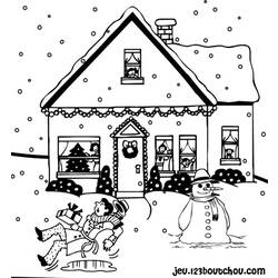 Dessin à colorier: Noël (Fêtes et Occasions spéciales) #55091 - Coloriages à Imprimer Gratuits