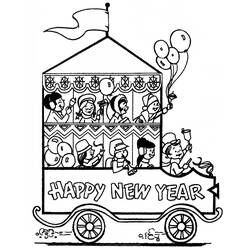 Dessin à colorier: Nouvel An (Fêtes et Occasions spéciales) #60960 - Coloriages à imprimer