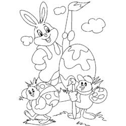 Dessin à colorier: Pâques (Fêtes et Occasions spéciales) #54374 - Coloriages à Imprimer Gratuits