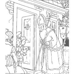 Dessin à colorier: Saint Nicolas (Fêtes et Occasions spéciales) #59085 - Coloriages à Imprimer Gratuits