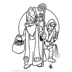 Dessin à colorier: Saint Nicolas (Fêtes et Occasions spéciales) #59116 - Coloriages à imprimer