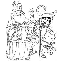 Dessin à colorier: Saint Nicolas (Fêtes et Occasions spéciales) #59121 - Coloriages à imprimer