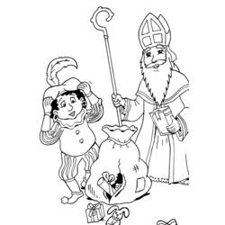 Dessin à colorier: Saint Nicolas (Fêtes et Occasions spéciales) #59173 - Coloriages à imprimer