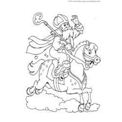 Dessin à colorier: Saint Nicolas (Fêtes et Occasions spéciales) #59183 - Coloriages à Imprimer Gratuits