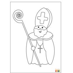 Dessin à colorier: Saint Nicolas (Fêtes et Occasions spéciales) #59202 - Coloriages à Imprimer Gratuits