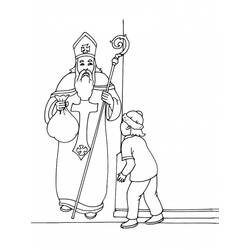 Dessin à colorier: Saint Nicolas (Fêtes et Occasions spéciales) #59218 - Coloriages à Imprimer Gratuits