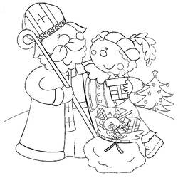Dessin à colorier: Saint Nicolas (Fêtes et Occasions spéciales) #59221 - Coloriages à Imprimer Gratuits