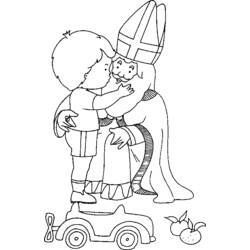Dessin à colorier: Saint Nicolas (Fêtes et Occasions spéciales) #59223 - Coloriages à imprimer
