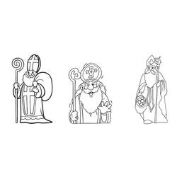Dessin à colorier: Saint Nicolas (Fêtes et Occasions spéciales) #59227 - Coloriages à Imprimer Gratuits