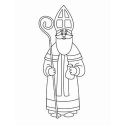 Dessin à colorier: Saint Nicolas (Fêtes et Occasions spéciales) #59253 - Coloriages à imprimer