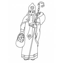 Dessin à colorier: Saint Nicolas (Fêtes et Occasions spéciales) #59256 - Coloriages à Imprimer Gratuits