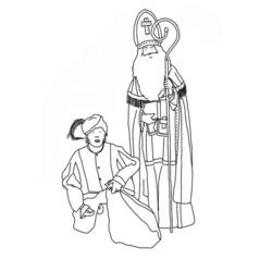 Dessin à colorier: Saint Nicolas (Fêtes et Occasions spéciales) #59270 - Coloriages à Imprimer Gratuits