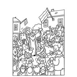 Dessin à colorier: Saint Nicolas (Fêtes et Occasions spéciales) #59288 - Coloriages à Imprimer Gratuits