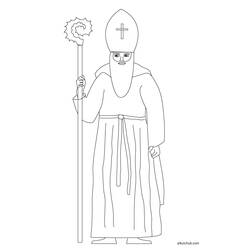 Dessin à colorier: Saint Nicolas (Fêtes et Occasions spéciales) #59297 - Coloriages à Imprimer Gratuits