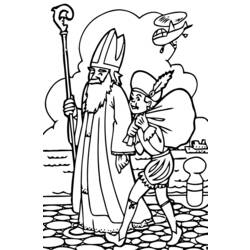 Dessin à colorier: Saint Nicolas (Fêtes et Occasions spéciales) #59299 - Coloriages à imprimer