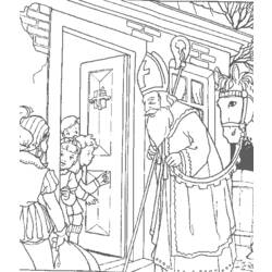 Dessin à colorier: Saint Nicolas (Fêtes et Occasions spéciales) #59309 - Coloriages à Imprimer Gratuits
