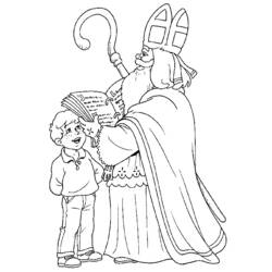 Dessin à colorier: Saint Nicolas (Fêtes et Occasions spéciales) #59350 - Coloriages à Imprimer Gratuits