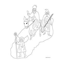 Dessin à colorier: Saint Nicolas (Fêtes et Occasions spéciales) #59357 - Coloriages à Imprimer Gratuits