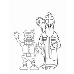 Dessin à colorier: Saint Nicolas (Fêtes et Occasions spéciales) #59363 - Coloriages à Imprimer Gratuits