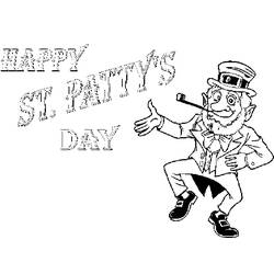 Dessin à colorier: Saint Patrick (Fêtes et Occasions spéciales) #57956 - Coloriages à Imprimer Gratuits