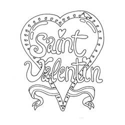 Dessin à colorier: Saint Valentin (Fêtes et Occasions spéciales) #54008 - Coloriages à Imprimer Gratuits