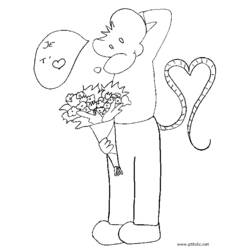 Dessin à colorier: Saint Valentin (Fêtes et Occasions spéciales) #54054 - Coloriages à Imprimer Gratuits