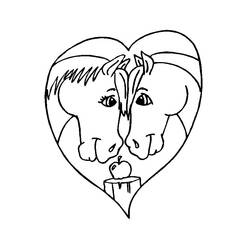 Dessin à colorier: Saint Valentin (Fêtes et Occasions spéciales) #54154 - Coloriages à Imprimer Gratuits