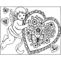 Dessin à colorier: Saint Valentin (Fêtes et Occasions spéciales) #54303 - Coloriages à Imprimer Gratuits