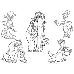 Coloriage Âge de Glace (Films d'Animation) #205615 à imprimer et colorier