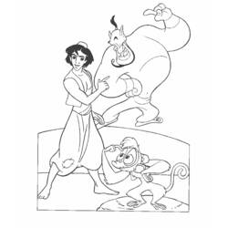 Dessin à colorier: Aladdin (Films d'animation) #127591 - Coloriages à Imprimer Gratuits