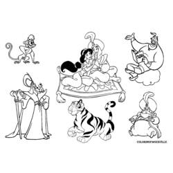 Dessin à colorier: Aladdin (Films d'animation) #127596 - Coloriages à imprimer