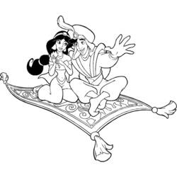 Dessin à colorier: Aladdin (Films d'animation) #127599 - Coloriages à imprimer