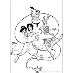 Dessin à colorier: Aladdin (Films d'animation) #127602 - Coloriages à Imprimer Gratuits