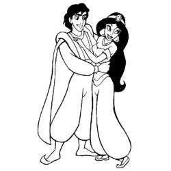 Dessin à colorier: Aladdin (Films d'animation) #127605 - Coloriages à Imprimer Gratuits