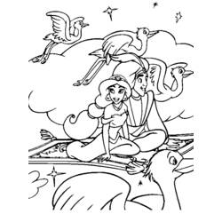 Dessin à colorier: Aladdin (Films d'animation) #127610 - Coloriages à Imprimer Gratuits