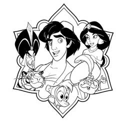 Dessin à colorier: Aladdin (Films d'animation) #127633 - Coloriages à Imprimer Gratuits