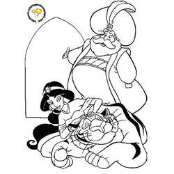 Dessin à colorier: Aladdin (Films d'animation) #127641 - Coloriages à Imprimer Gratuits