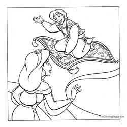 Dessin à colorier: Aladdin (Films d'animation) #127644 - Coloriages à Imprimer Gratuits
