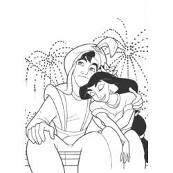 Dessin à colorier: Aladdin (Films d'animation) #127667 - Coloriages à Imprimer Gratuits