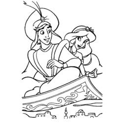Dessin à colorier: Aladdin (Films d'animation) #127673 - Coloriages à Imprimer Gratuits