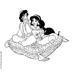 Dessin à colorier: Aladdin (Films d'animation) #127702 - Coloriages à Imprimer Gratuits