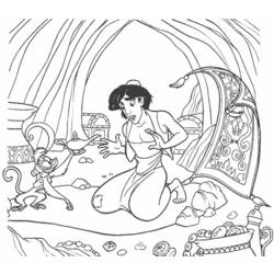 Dessin à colorier: Aladdin (Films d'animation) #127716 - Coloriages à Imprimer Gratuits