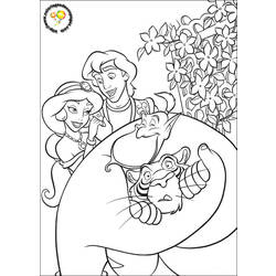 Dessin à colorier: Aladdin (Films d'animation) #127742 - Coloriages à Imprimer Gratuits