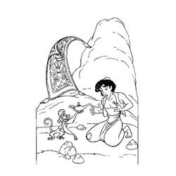 Dessin à colorier: Aladdin (Films d'animation) #127748 - Coloriages à Imprimer Gratuits